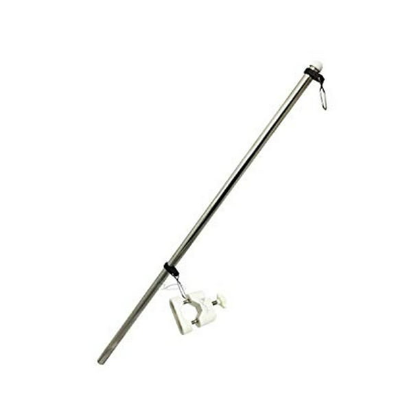 MARINE CITY Stainless Steel Rail Mounted Flag Staff Cooperate with 7/8 Inches to 1 Inches Tube 